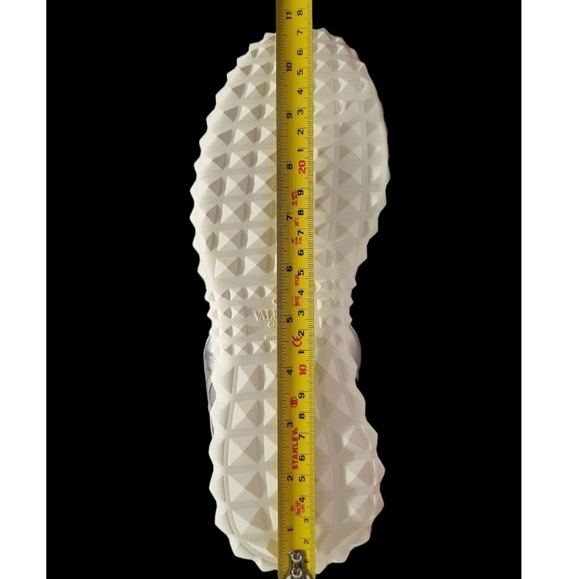 $995 Valentino GARAVANI Silver Rockstud Knit Sneakers SZ IT 40/ US 10 NIB - Picture 8 of 12